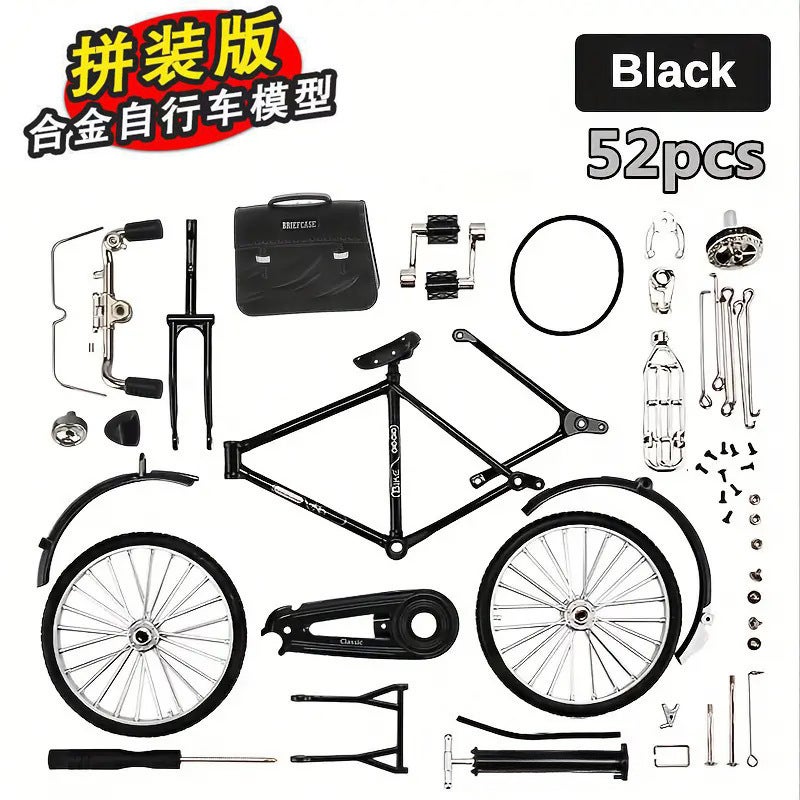 Diy Assembled Bicycle 28 Bar Simulation Bicycle Alloy Self-Propelled Model Toy Model Ornaments Car Model - Image 2